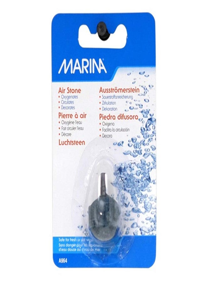 Marina Elite Air Stone Aquarium Decor, Round, 7/8-Inch, Blue - Image 1
